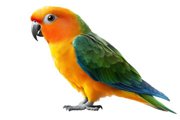 Portrait of  blue and yellow macaw, png, Ai