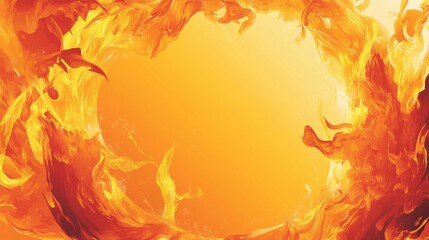 Abstract Fire Art: A Fiery Burst of Passion and Energy