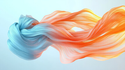 Fototapeta premium Abstract gradient color silky flowing lines business technology background