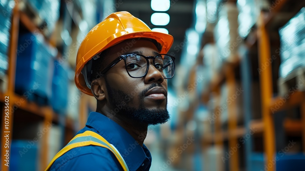 Poster experienced warehouse supervisor providing clear instructions and direction to workforce for streaml