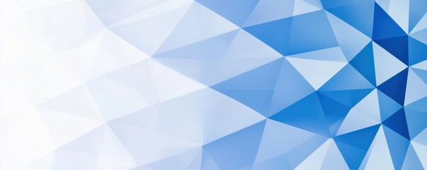 Fototapeta premium A geometric design featuring various shades of blue, creating a modern, abstract background with a dynamic and clean feel.
