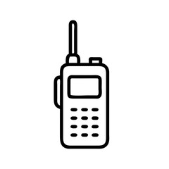  walkie-talkie  black icon