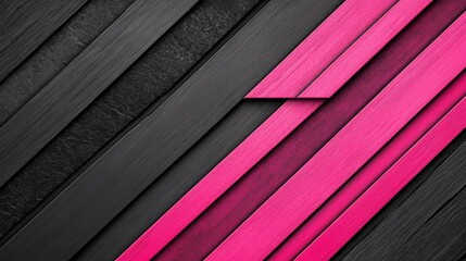 Obraz premium Pink and black wood wallpaper, a striking blend of color texture for modern interior design