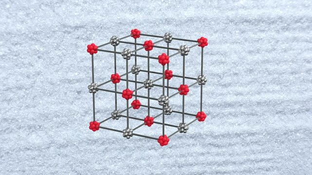 Crystal Lattice Salt 3D Animation.
