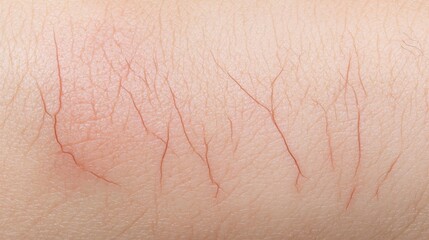 Fototapeta premium Closeup of human skin, a detailed look at texture, complexion, and health