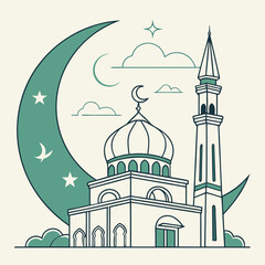 taj mahal vector illustration