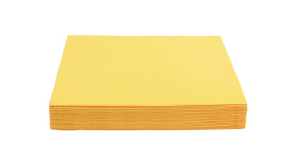 Several paper table napkins isolated on white.