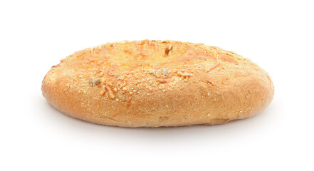 Loaf of bread isolated on white.
