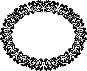 decorative frame with vintage ornaments