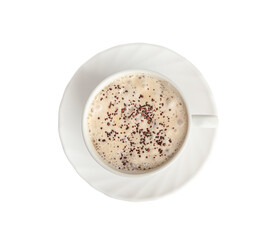 Hot Chocolate Cup, Cacao Mug, Cocoa Beverage, Christmas Drink Glass with Foam, Healthy Breakfast