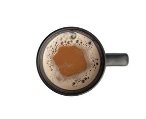 Hot Chocolate Cup, Cacao Mug, Cocoa Beverage, Christmas Drink Glass with Foam, Healthy Breakfast