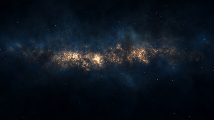 Breathtaking view of the Milky Way galaxy stretching across a dark sky, showcasing bright, glowing...