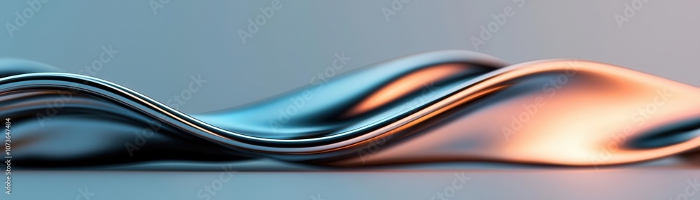 Aufkleber a smooth, flowing surface with metallic tones, creating a sense of movement and fluidity against a s