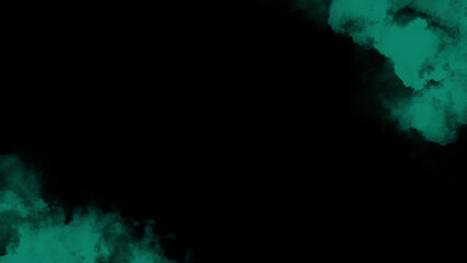 Fototapeta premium Green haze on a black background.