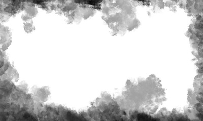 Isolated smoke PNG. Texture of black thick smoke on a transparent background. The effect of steam, smoke, fog, clouds.