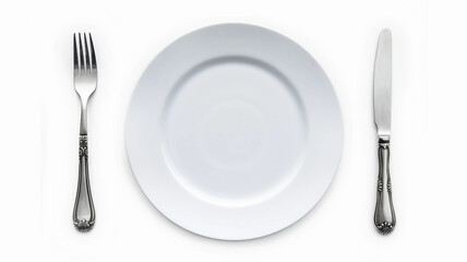 Plate with Fork and Knife