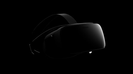 Minimalist Shot of VR Glasses on a Black Background, highlighting the product&rsquo;s design