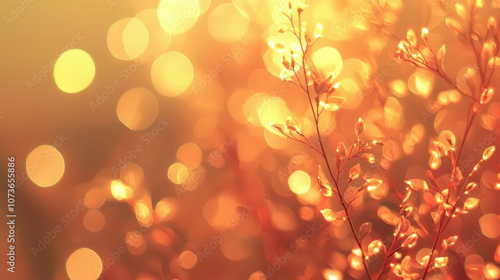 Poster Capture the enchantment of an abstract starry sky with magical light bokeh and soft glows