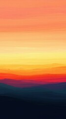 Fototapeta premium Experience the tranquil beauty of an abstract sunset gradient with soft brushstrokes