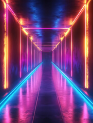 Fototapeta premium abstract background with neon light