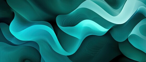 Obraz premium Explore the beauty of abstract gradient designs in teal and blue hues for modern aesthetics