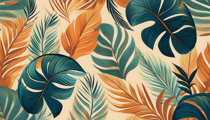  Various shades and shapes are arranged to create seamless patterns on a beige background wi_1(709)