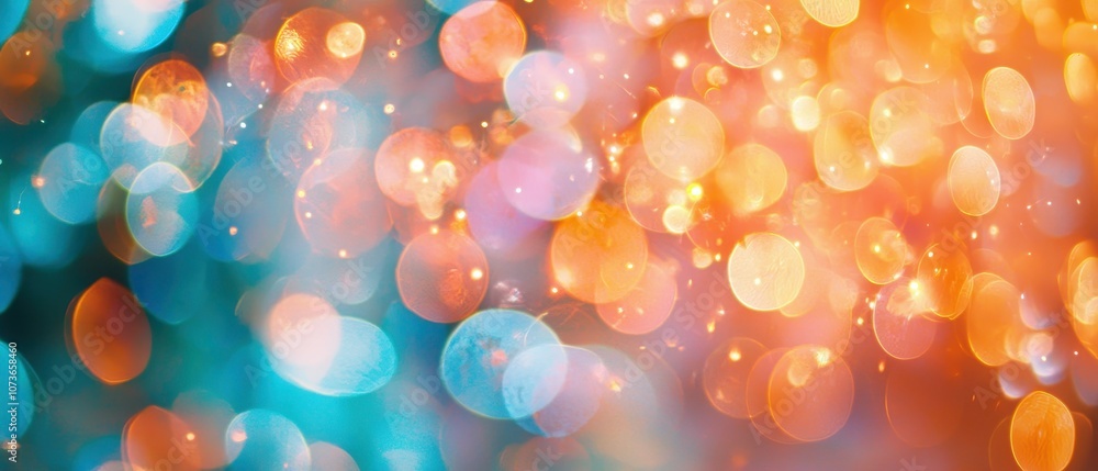 Poster experience the magic of a blurred firework display with colorful bokeh celebrations