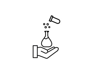 Compound laboratory icon vector symbol design illustration