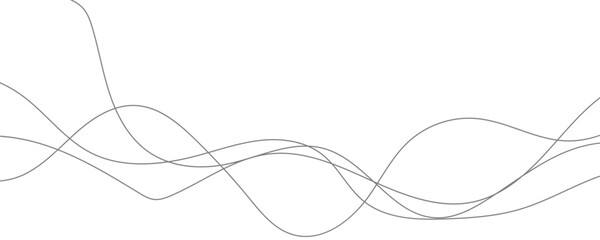 Line art abstract vector illustration. Wavy lines.