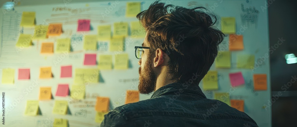 Poster engage in creative brainstorming sessions using sticky notes to dive into ideas