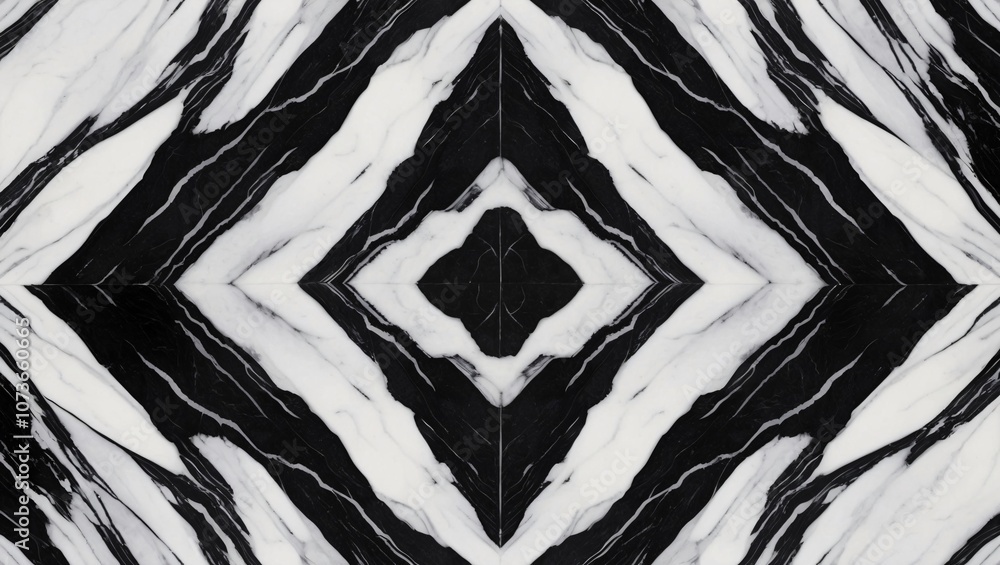 Aufkleber elegant and striking black and white marble pattern with sharp snow-capped texture for high-end desi