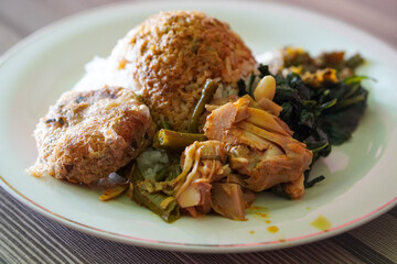 The delicious of traditional indonesian food in Purwokerto City, Central Java, Indonesia. It was taken on November 20, 2024 by a professional. It's a nice food with Indonesian culture