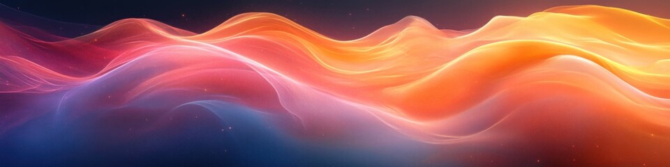 Obraz premium Abstract waves of vibrant colors creating a dynamic visual flow.