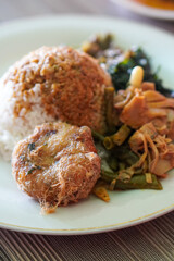 The delicious of traditional indonesian food in Purwokerto City, Central Java, Indonesia. It was taken on November 20, 2024 by a professional. It's a nice food with Indonesian culture
