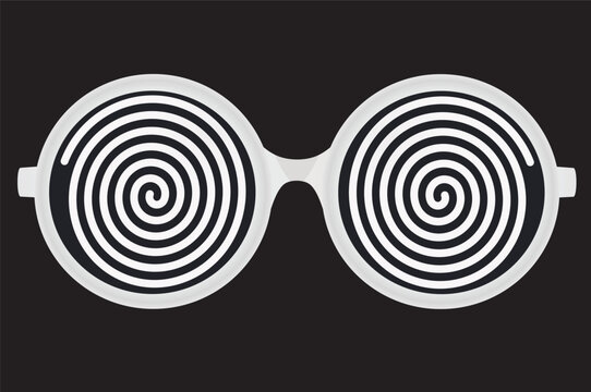Retro swirl glasses. vector illustration