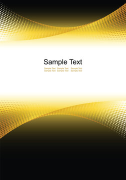 Vector abstract black and gold background