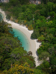Vue aérienne d'une plage en Thaïlande
