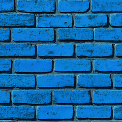 High-resolution seamless blue brick wall is a seamless image that can be used as a tile pattern, wallpaper or background for various graphic works.