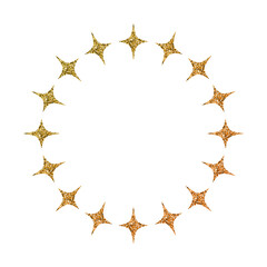 Frame of stars with sparkles