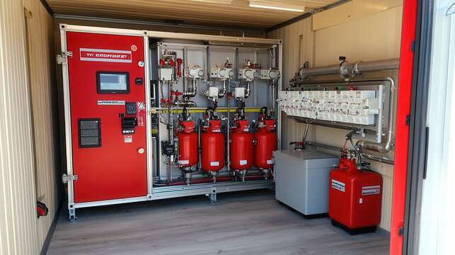 Captures well equipped fire station housed - large trailer has