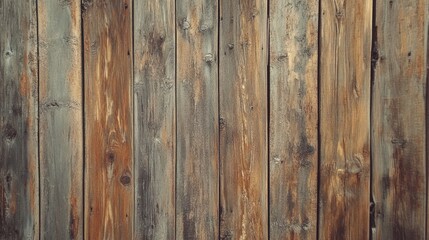 Naklejka premium Weathered wooden planks, a rustic backdrop for a design project.