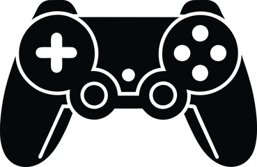 Game controller silhouette, Gamepad icon,  joystick vector illustration