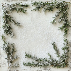 frame of christmas branches