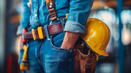 a construction worker wearing a hard hat