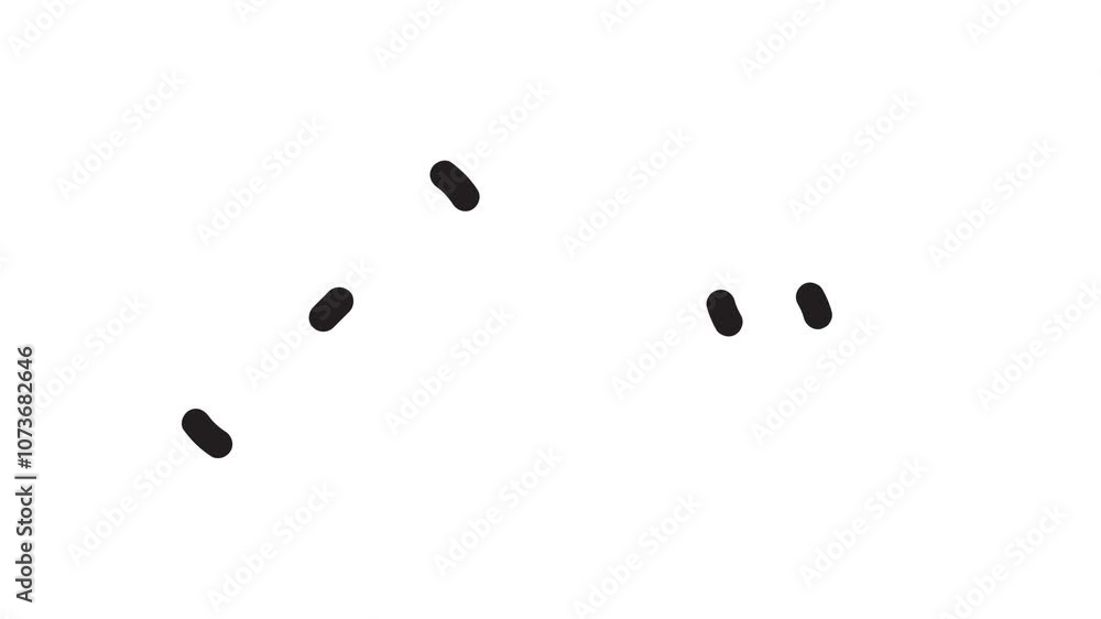Aufkleber animated hyperlink outline icon. digital reference. seamless loop 4k video on white background.