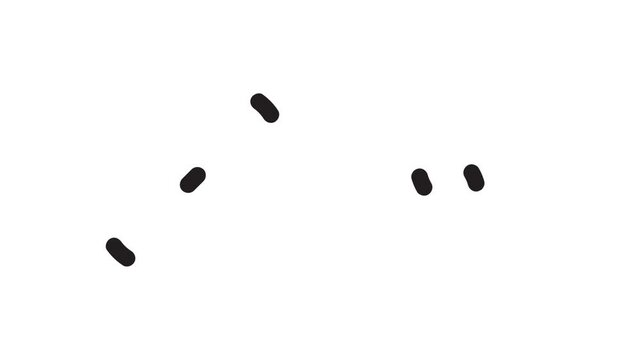 Animated hyperlink outline icon. Digital reference. Seamless loop 4k video on white background.