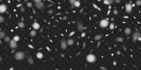 Vector realistic snowflake against a dark background. Transparent elements for Christmas cards and poster.