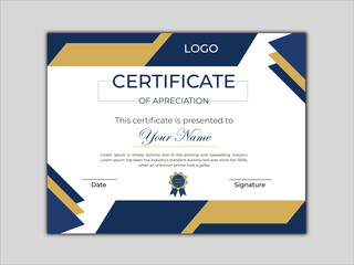 Modern Elegant Luxury Certificate Template Set. Flat design modern certificate template design. Abstract certificate design template. Corporate employee of the month certificate award template design.