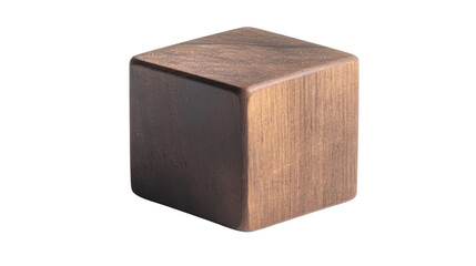 Fototapeta premium wooden cube on a transparent background
