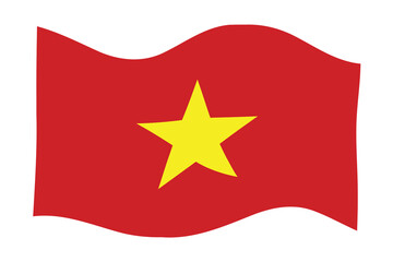 Flag of Vietnam. Vietnamese national symbol in official colors. Template icon. Abstract vector background